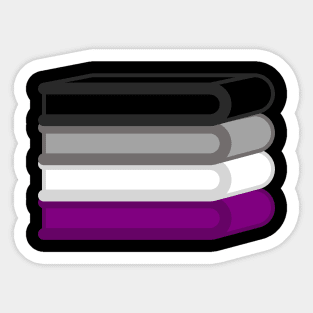 Asexual Book Stack Sticker